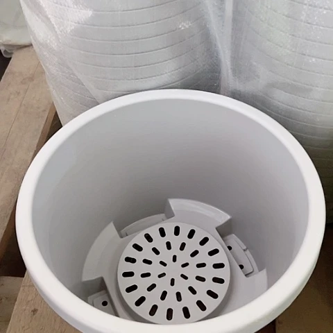 树脂矮胖高脚盆25口5个灰无托