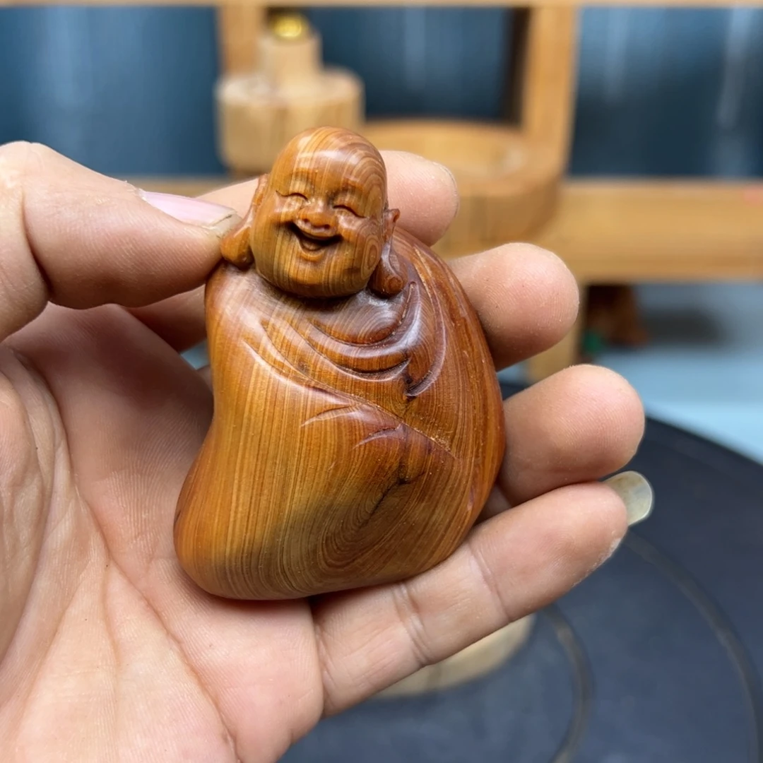 周***木崖柏木摆件手把件