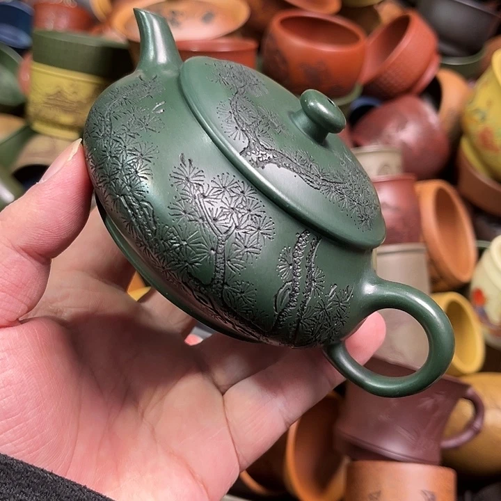 紫砂茶杯草***@全手工紫砂主人杯