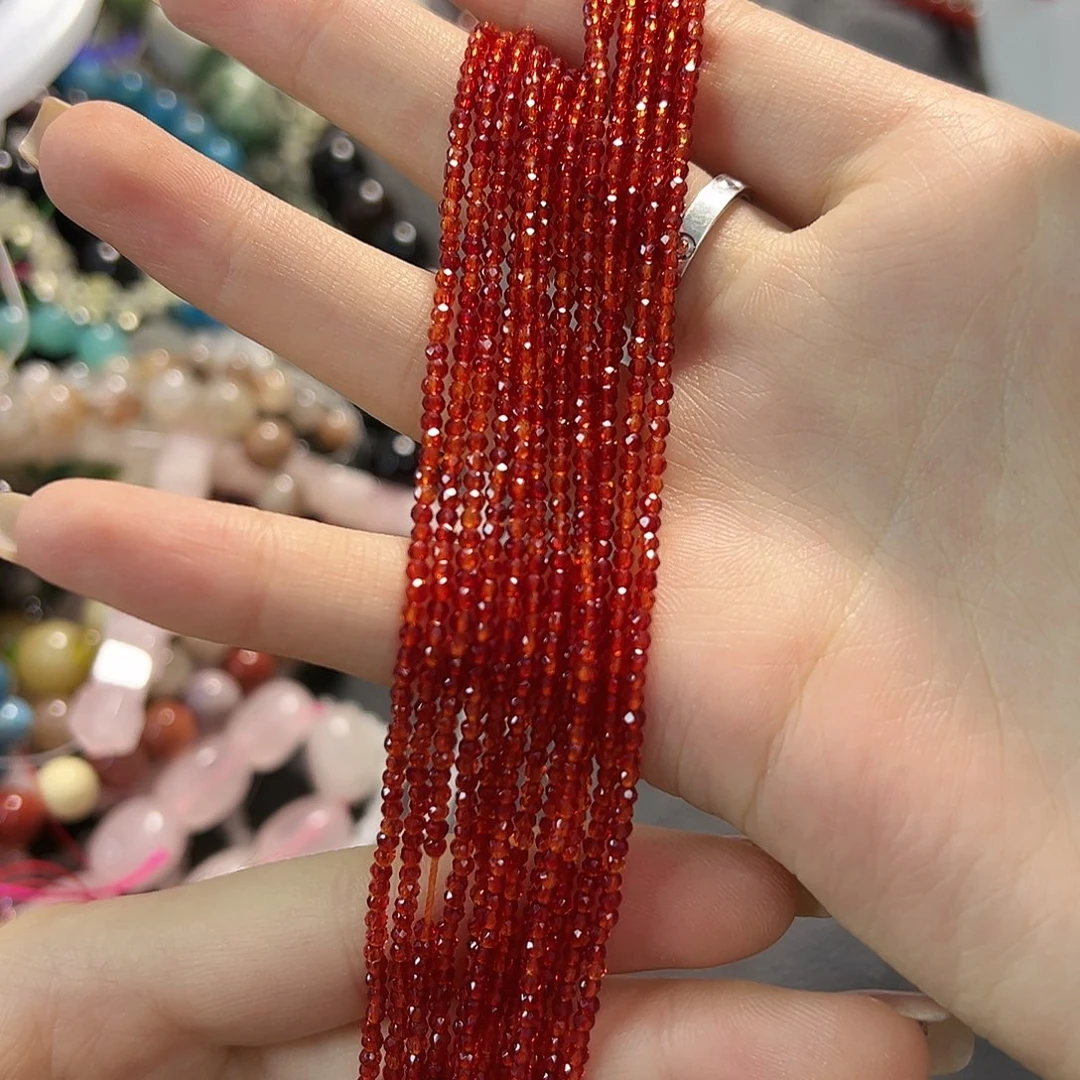 玛瑙/玉髓合金珠宝半成品橙石榴石卡2三条