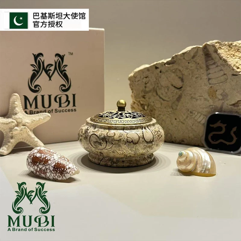 直播间专属 巴基斯坦穆比海底化石家用室内熏香小香炉