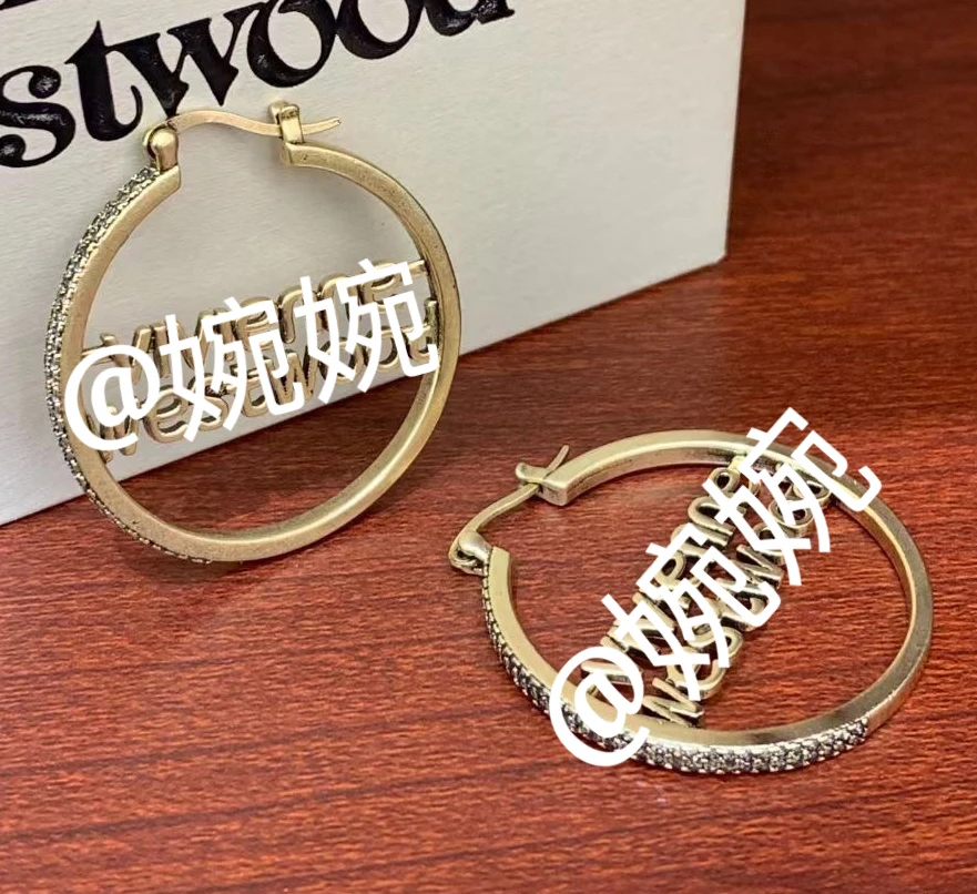 铜合金耳饰 1128复古快乐星球圆圈耳环