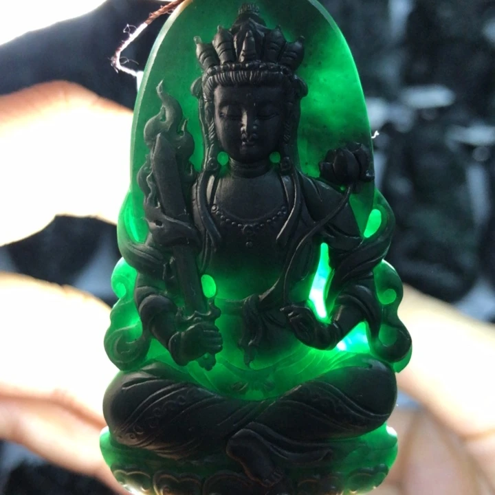 定制翡翠未镶嵌虚空藏