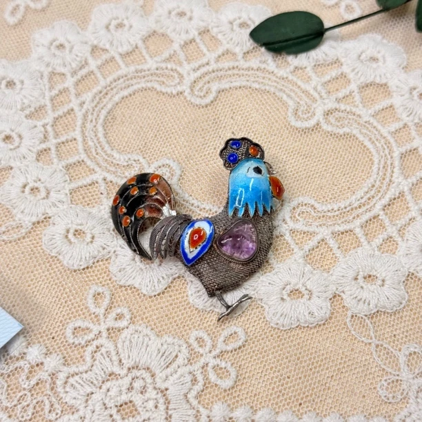 90新  【六六中古】孤品银925水晶胸针ad4892