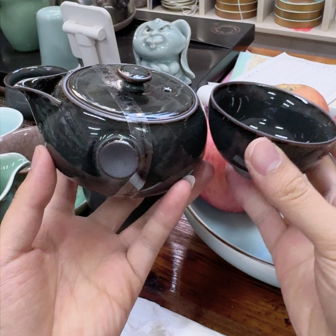 龙泉青瓷茶具微瑕6785