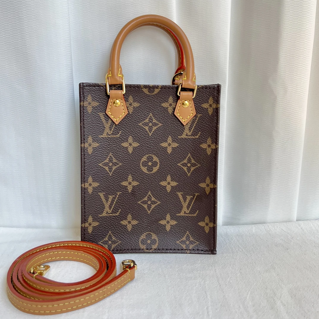 99新 LouisVuitton/路易威登 老花琴谱mini手提单肩斜挎包