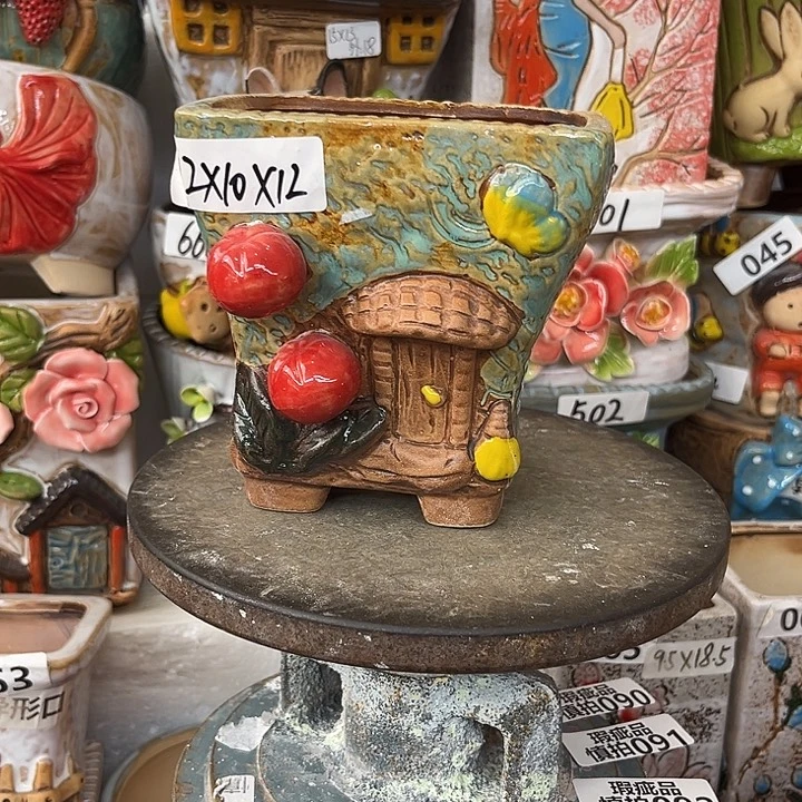 粗陶材质多肉花盆