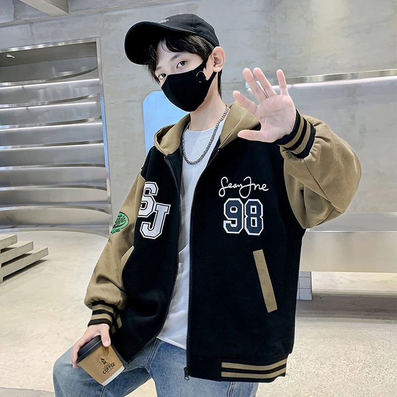 男童春装外套2025新款中大童男孩休闲洋气棒球服儿童春季韩版炸街