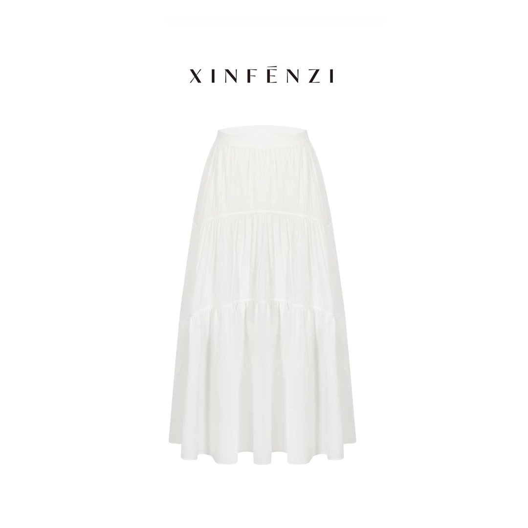 【浮光春夏】XINFENZI 轻盈优雅款肌理感半裙 SSK36339