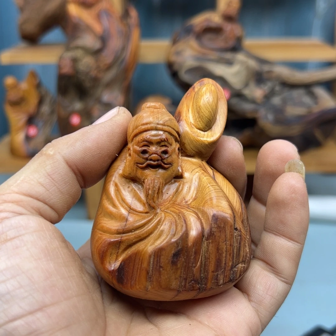 顺***N木崖柏木摆件手把件