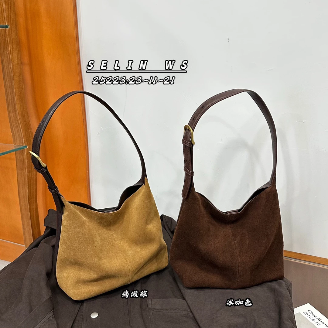 单根磨砂欧美风轻奢风磁扣斜挎包饺子包百搭休闲秋冬