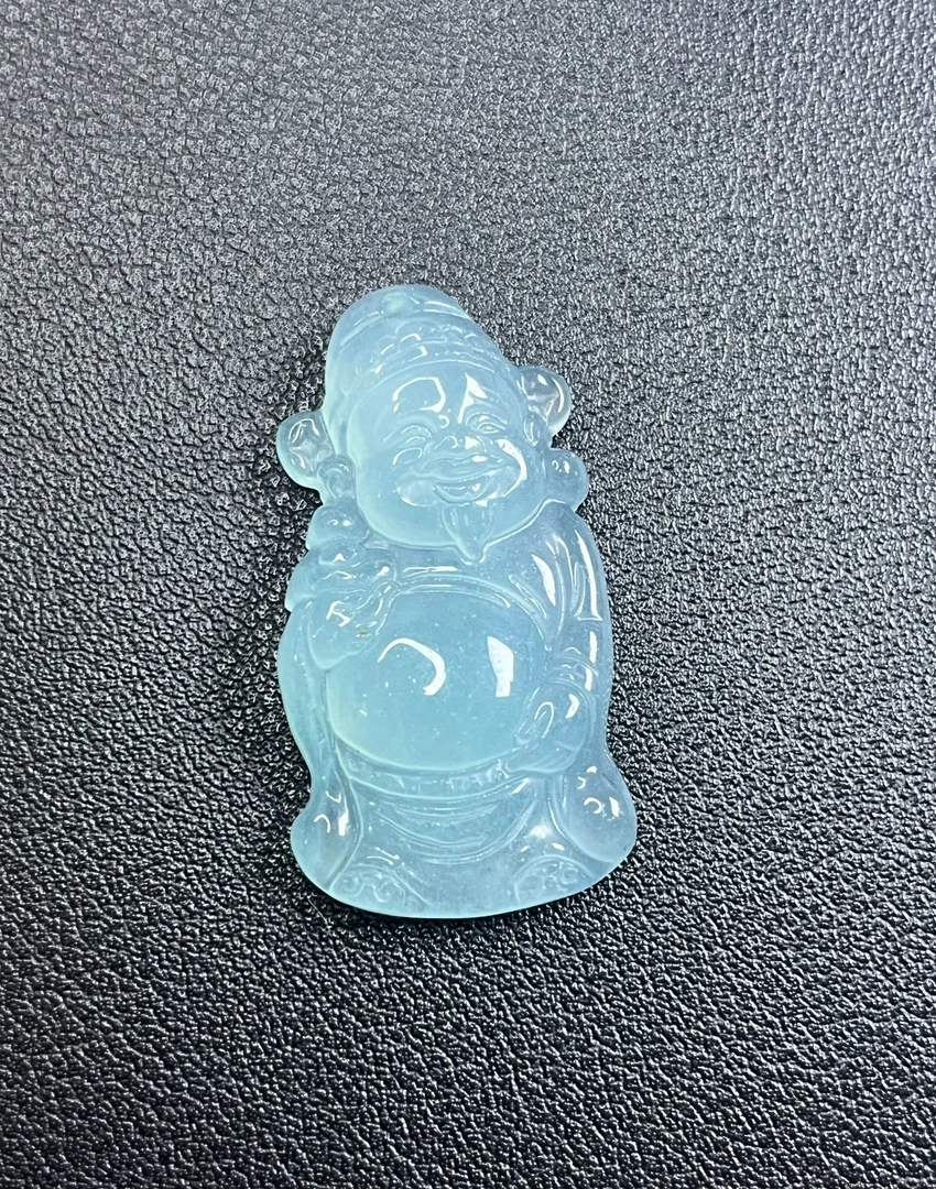 如意工厂甄选--高品质立体精雕冰蓝色财神吊坠--CS03多样性发货