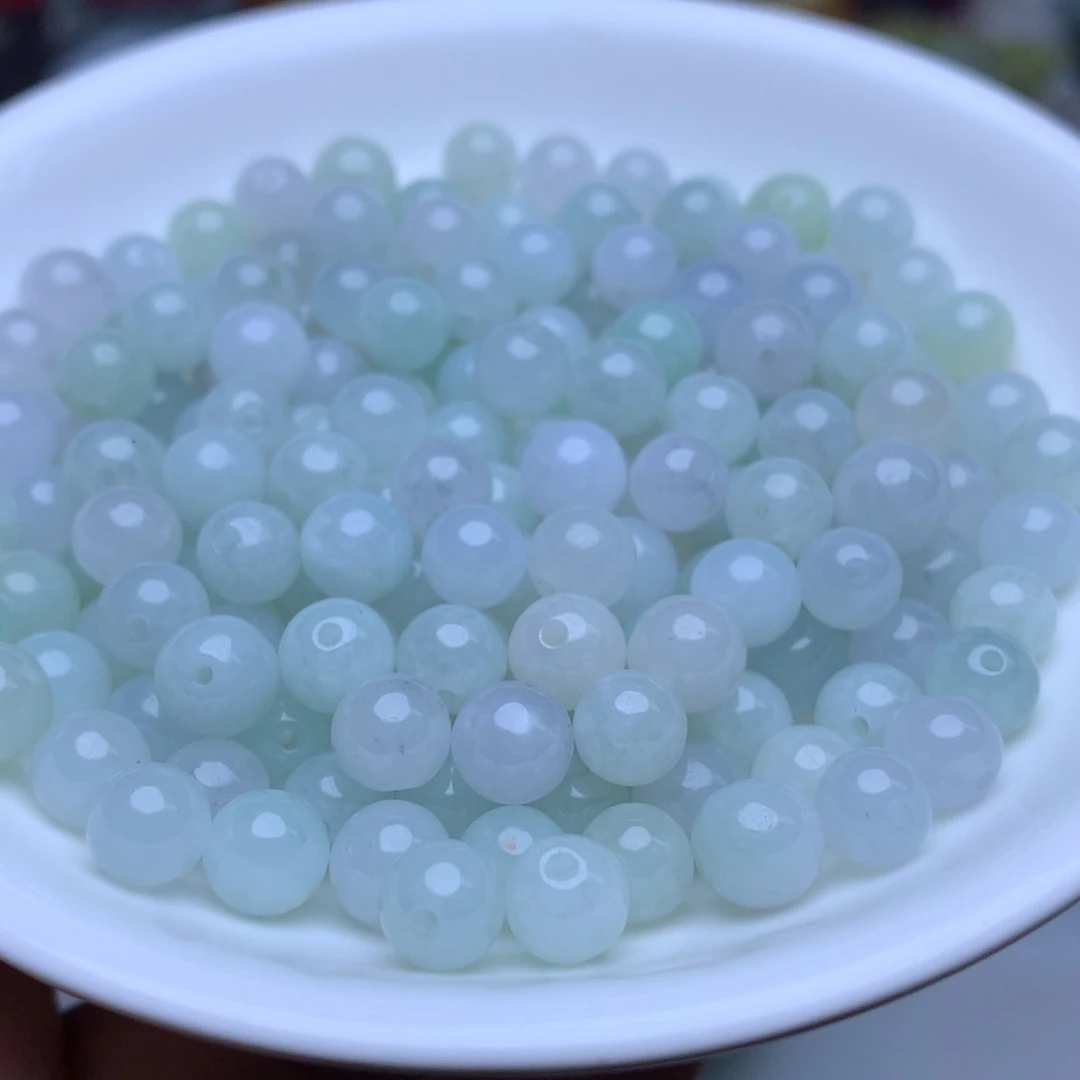 【闪购商品】未镶嵌手链翡翠卡6.8冰珠子20个