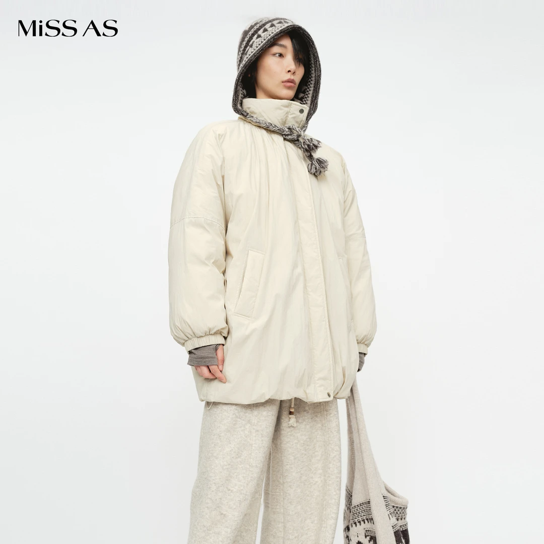 【YOEYYOU】休闲量感廓形羽绒服中长款立领外套25秋冬新款