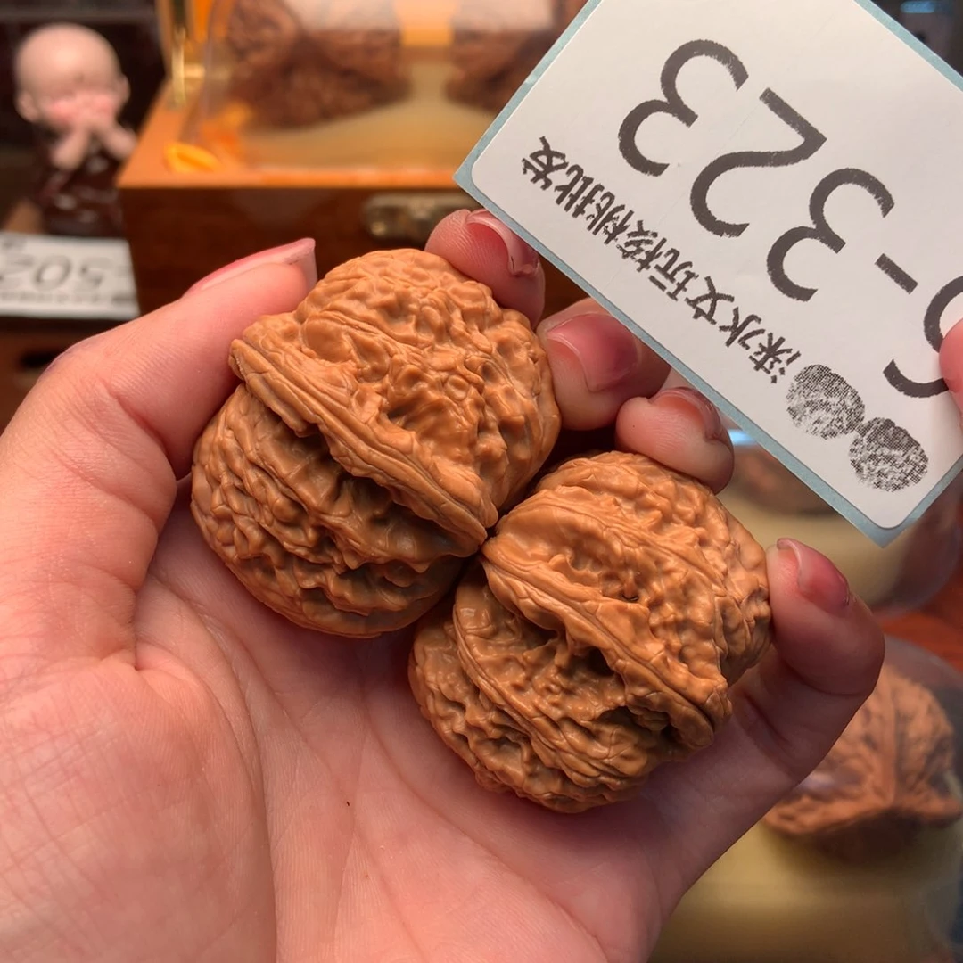 文玩核桃把件40球白