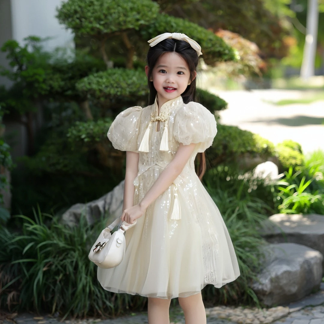 2025年款衣服儿童仙女服独特洋气时髦女童装公主裙夏日韩童装连衣