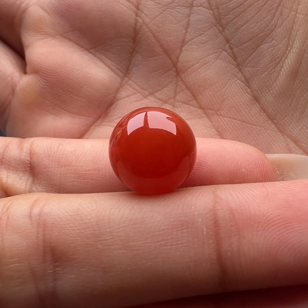 南红玛瑙未镶嵌圆珠12.5