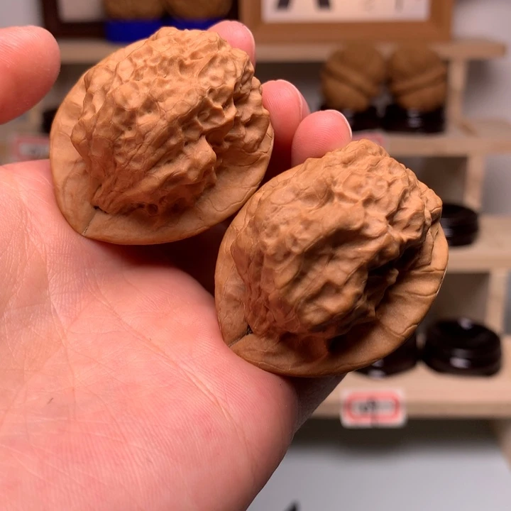 文玩核桃把件64荷叶金蟾37尺