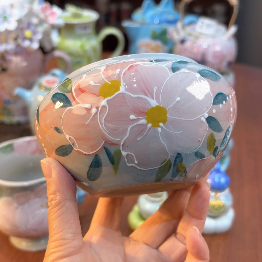 景德镇手绘高温釉下彩陶瓷茶具