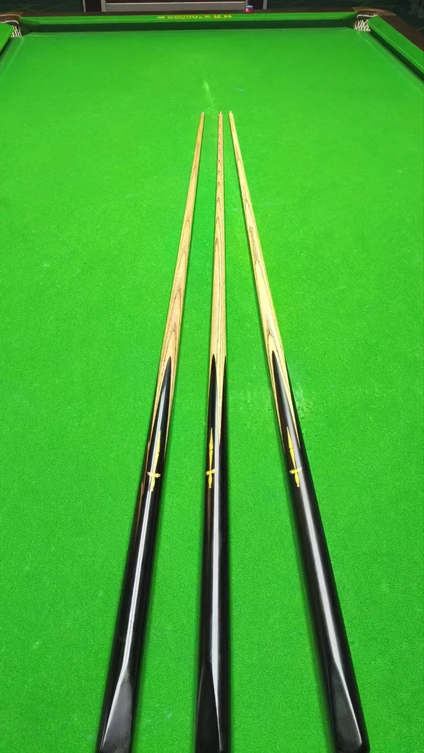 黄剑镶嵌中式台球杆黑八小头杆手工制作高颜值