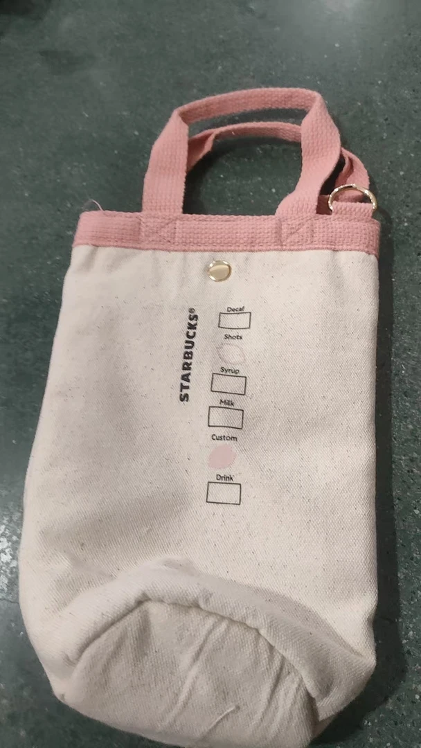 无肩带微瑕发黄杏色粉色手提袋杯袋发1个