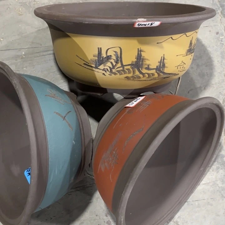 紫砂花盆    100-3。