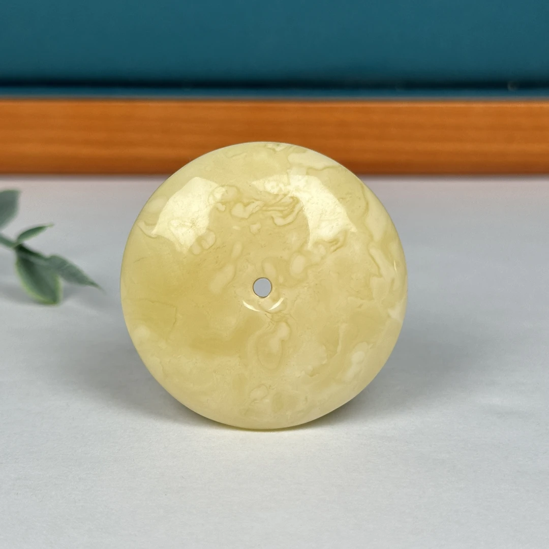 Y5165天然原矿蜜蜡 平安扣38.7*13mm 支持复检 假一罚十