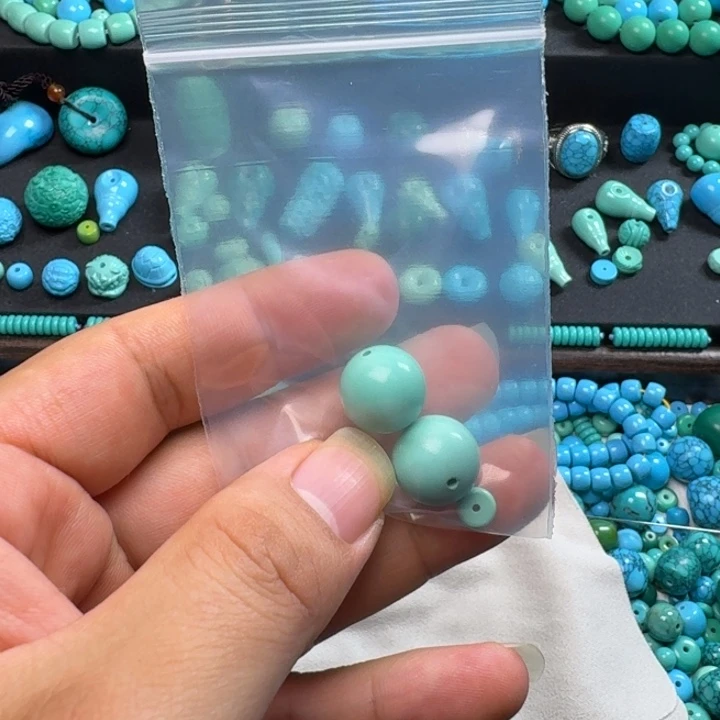 新***习绿色圆珠卡14尺寸两颗