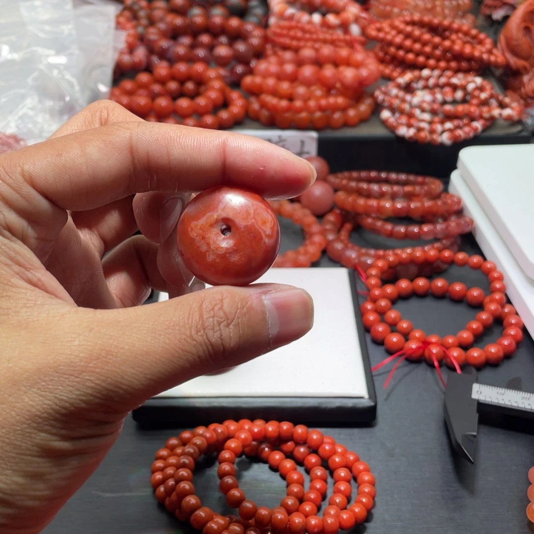 南红玛瑙手链未镶嵌麦***牙