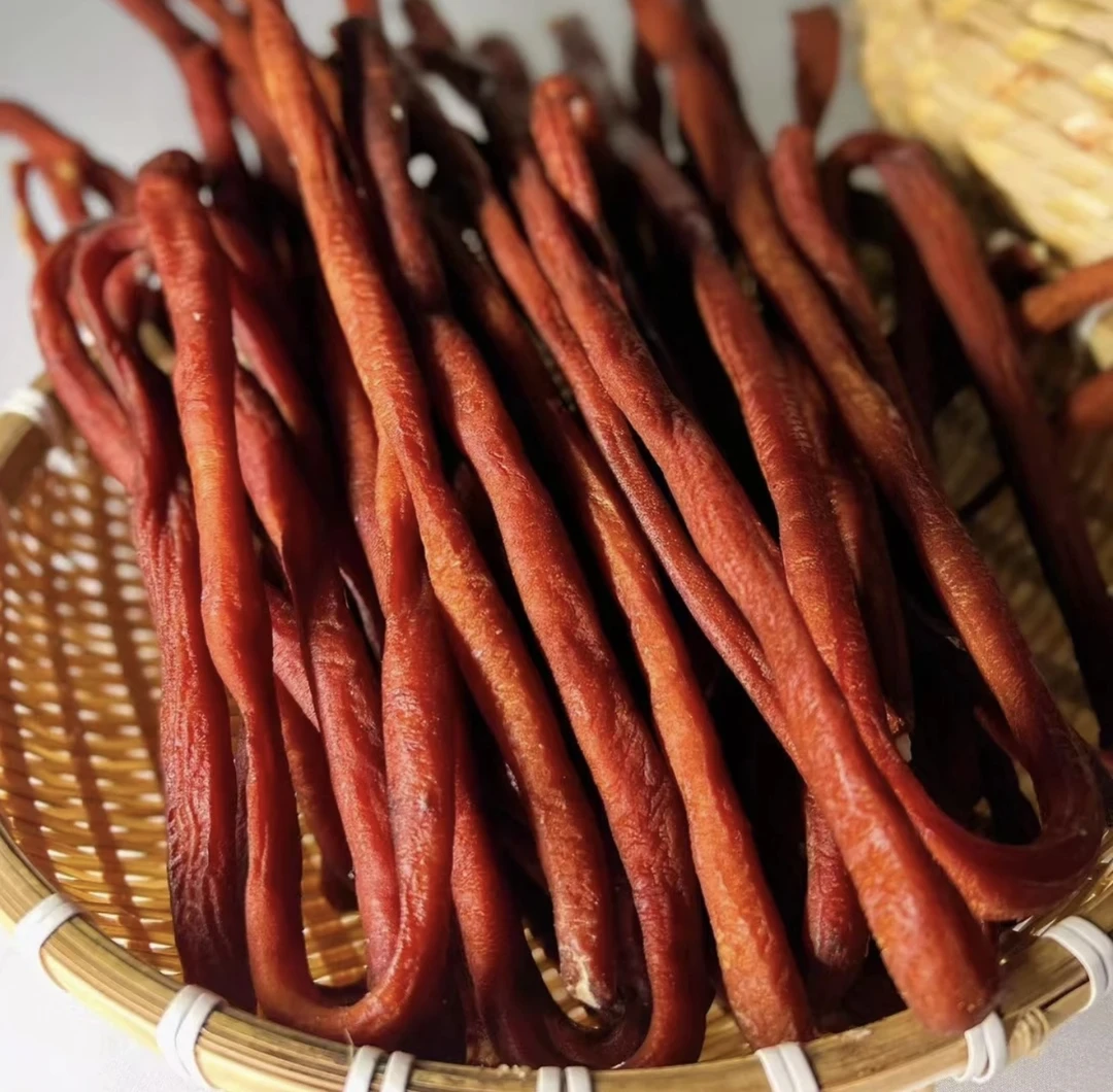 湖南邵阳新宁特产腊小肠柴火烟熏肠农家腊猪小肠干