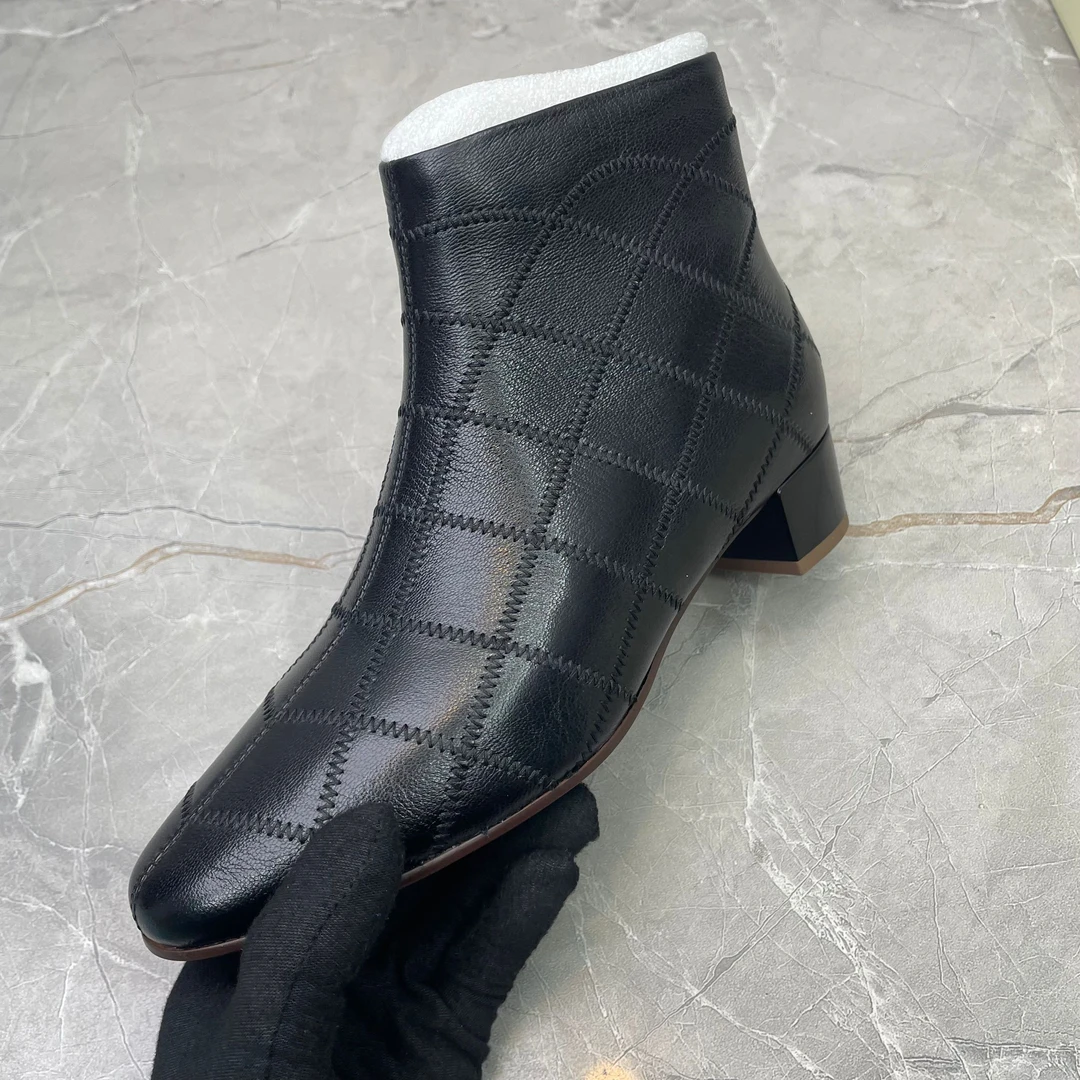 h（孤品）36/39码粗跟女靴(羊皮)14842