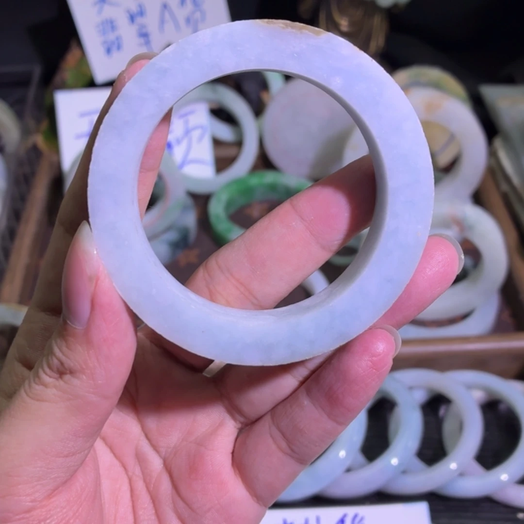 定制翡翠未镶嵌翡翠A货毛胚手镯定制