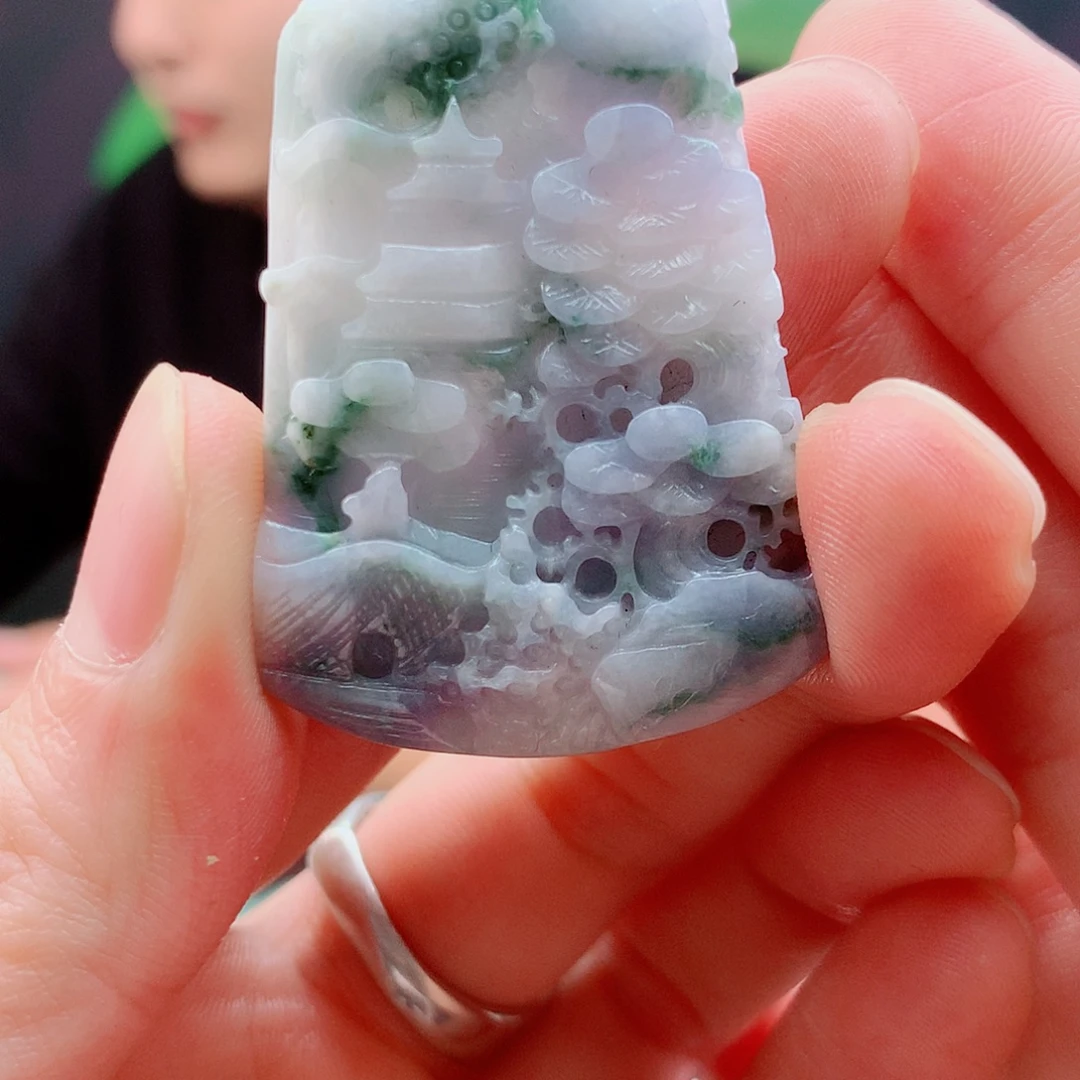 翡翠银S925镶嵌颈饰