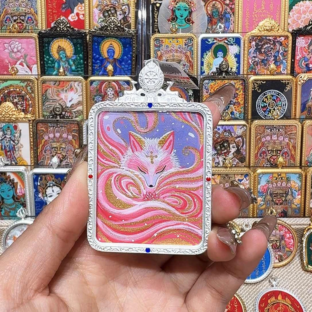 吊坠别**年热贡纯手绘唐卡非遗文化