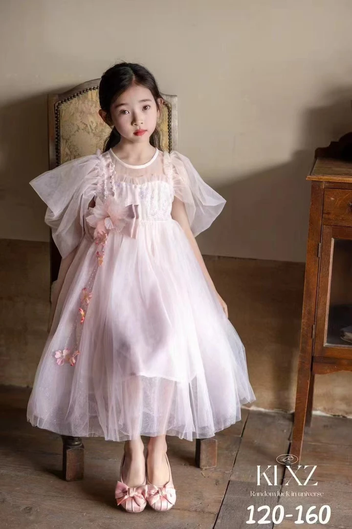 女童连衣裙夏装2025新款六一儿童洋气夏季公主裙甜美生日礼服纱裙