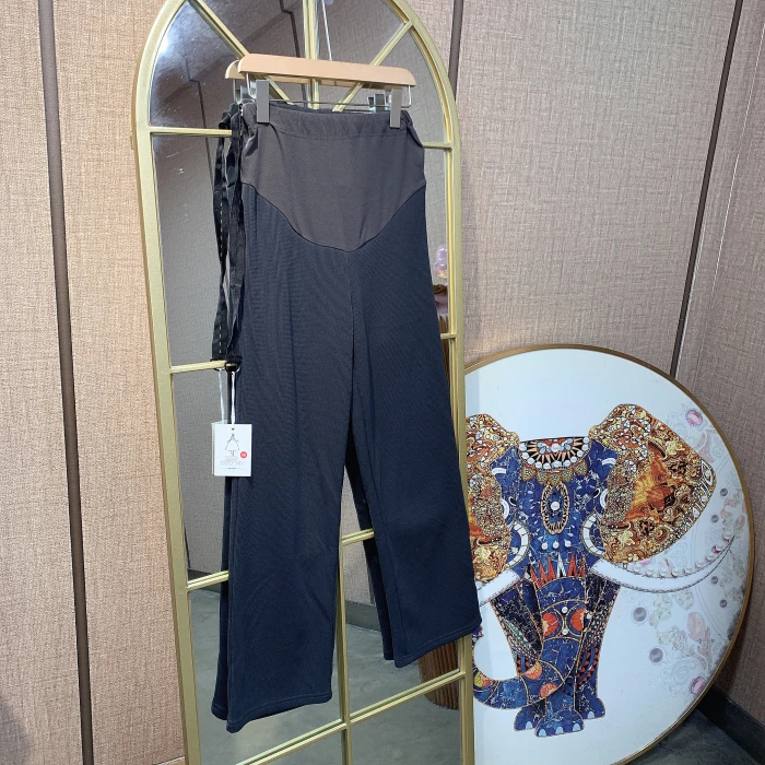 GX82孕妇灰色加绒休闲裤L130XL140