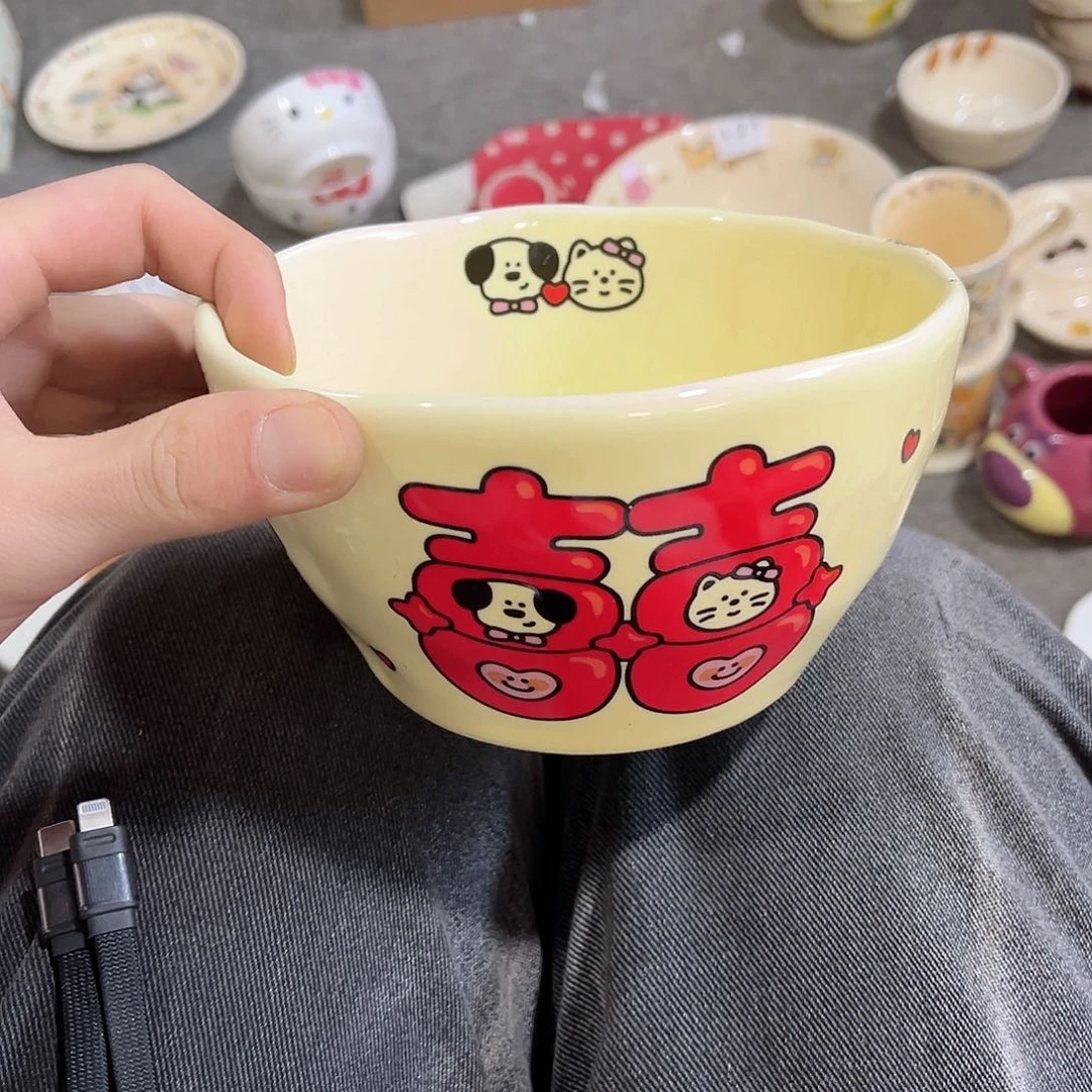 小猫小狗六寸深面碗