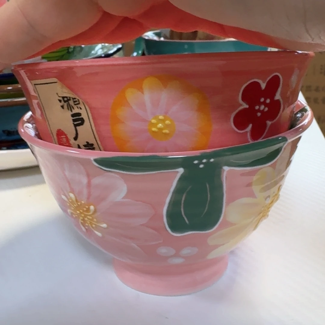 濑户烧5英寸米饭碗两只看图