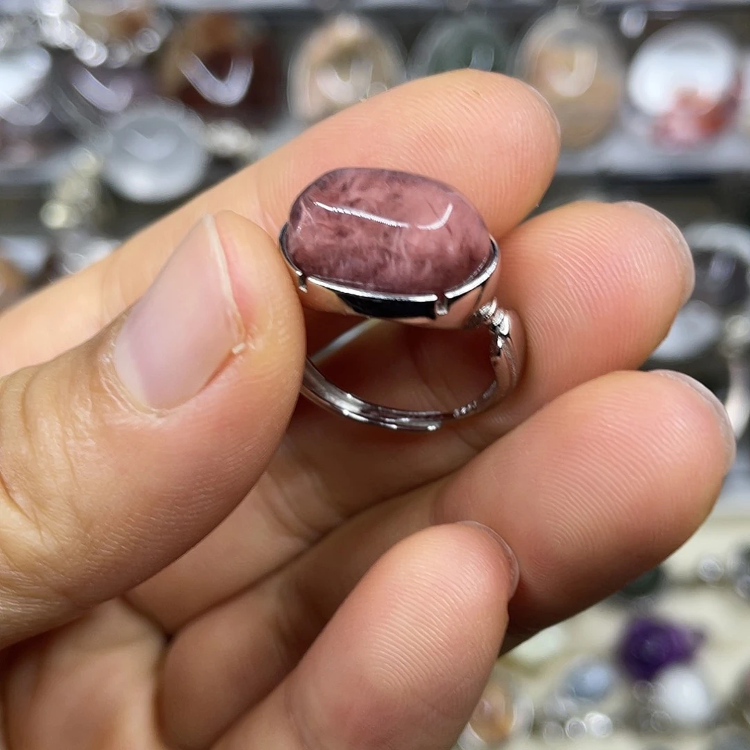 【闪购商品】银S925镶嵌珠宝半成品水晶戒指