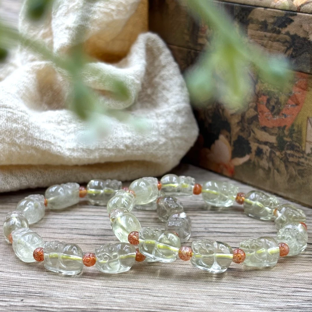 【晟伊】貔貅利比亚陨石配比手串（多样性发一）