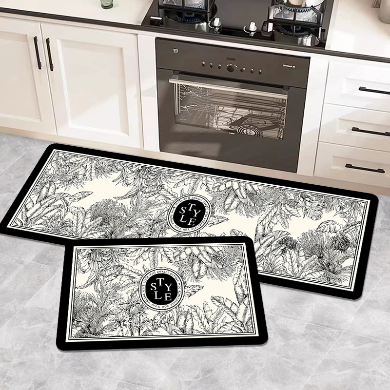 可擦，免洗吸水皮革厨房地垫，多功能地垫，可随意裁剪