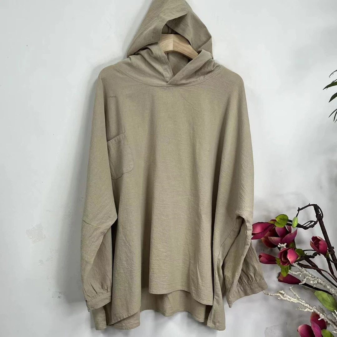 花璟原创设计做旧炒色连帽上衣小衫（衣长67胸围145）