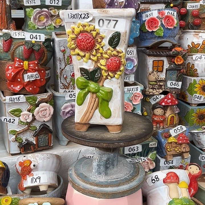 紫砂花盆粗陶材质多肉花盆