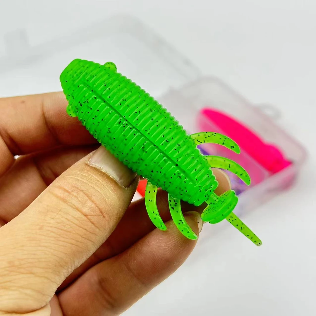 盒装路亚软饵打黑假饵浮水软虫雷虫8cm/13g黑鱼专杀曲柄钩路亚饵