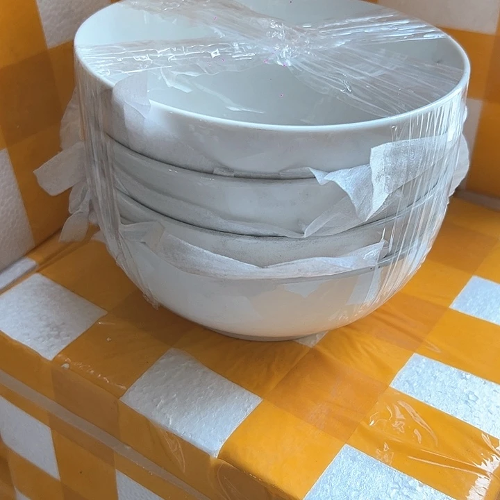 瓷4支纯白7英寸碗哈哈
