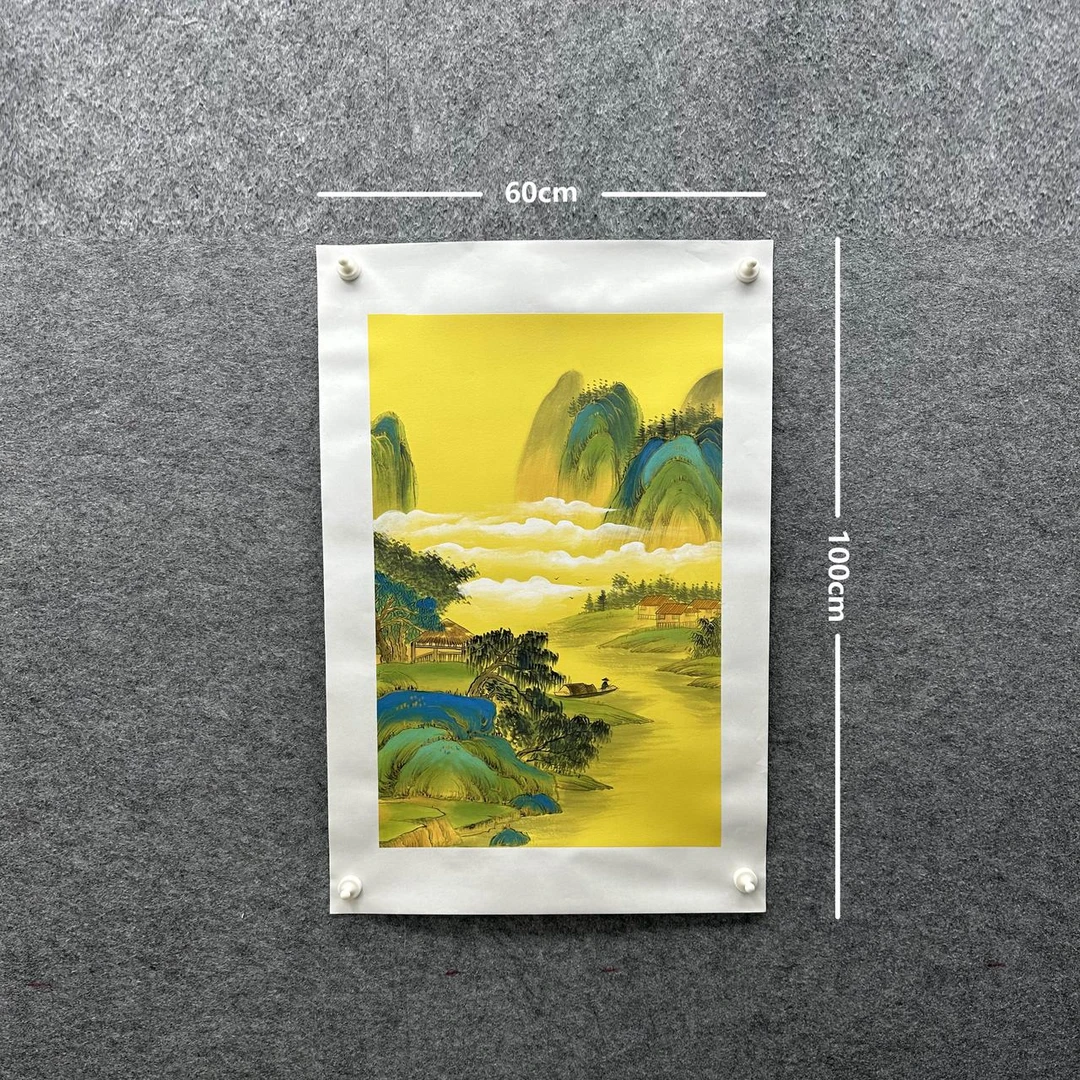 【金山纳福】欧阳宾亲笔85*60cm手绘礼盒作品
