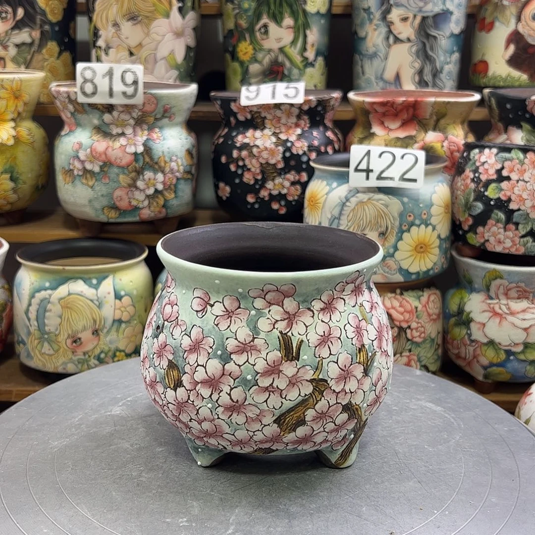 景德镇炫彩手绘口11高10.5