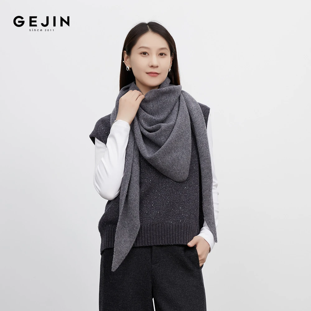 GEJIN/歌锦秋冬新款V领洋气百搭针织马甲9412562537