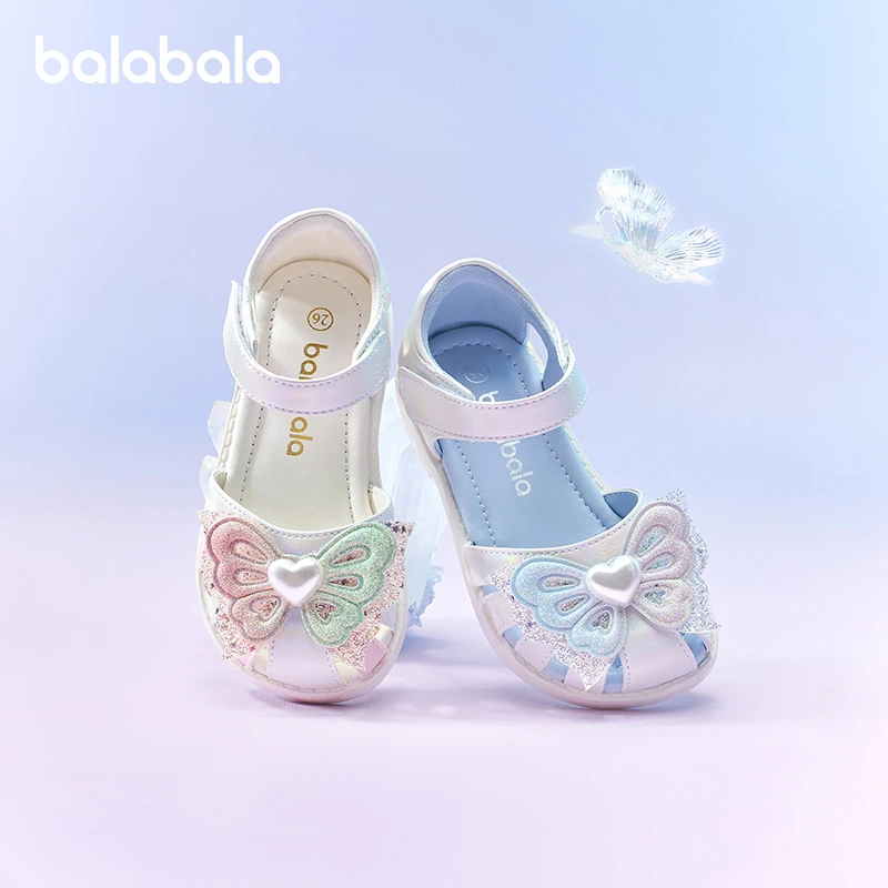 巴拉巴拉童鞋儿童凉鞋女童鞋子2025夏季新款公主鞋甜美防滑休闲鞋