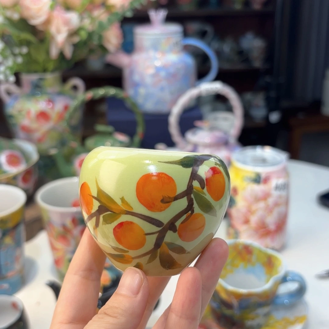 景德镇手绘高温釉下彩陶瓷茶具